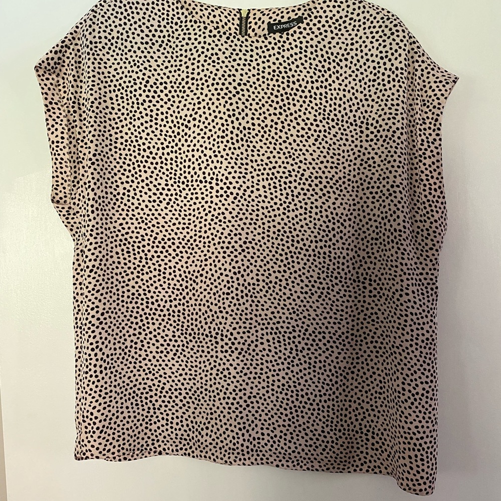 Express Polka Dot short sleeve blouse